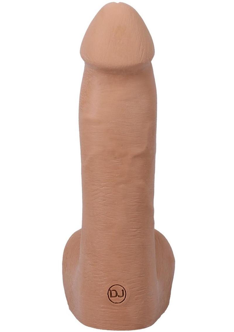 The Realistic Cock with Balls Ultraskyn Removable Vac-U-Lock Suction Cup 7in - Caramel