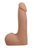 The Realistic Cock with Balls Ultraskyn Removable Vac-U-Lock Suction Cup 7in - Caramel