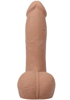 The Realistic Cock with Balls Ultraskyn Removable Vac-U-Lock Suction Cup 7in - Caramel