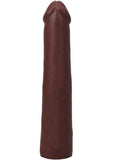 The Realistic Cock Ultraskyn Removable Vac-U-Lock Suction Cup 9in - Chocolate