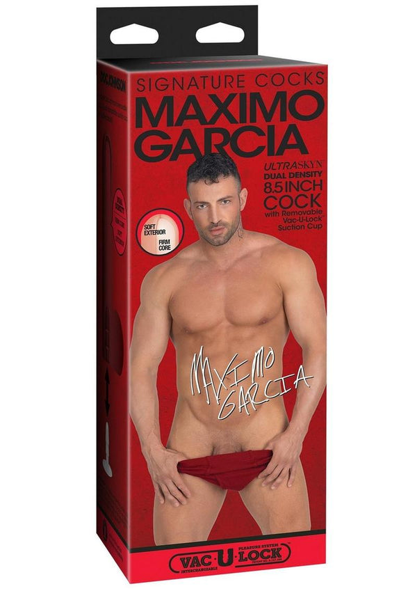 Doc Johnson Signature Cocks Ultraskyn Maximo Garcia Dildo with Removable Suction Cup 8.5in - Vanilla
