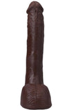 Doc Johnson Signature Cocks Ultraskyn Pressure Dildo with Removable Suction Cup 10in - Chocolate