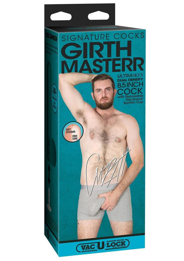 Doc Johnson Signature Cocks Ultraskyn Girthmasterr Dildo with Removable Suction Cup 8.5in - Vanilla