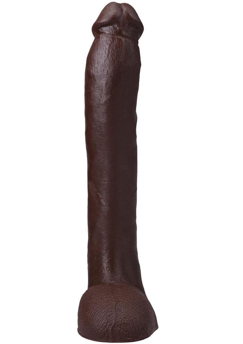 Doc Johnson Signature Cocks Ultraskyn Hollywood Cash Dildo with Removable Suction Cup 11in - Chocolate