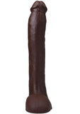 Doc Johnson Signature Cocks Ultraskyn Hollywood Cash Dildo with Removable Suction Cup 11in - Chocolate