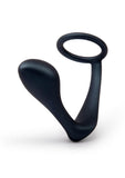 B-Vibe Ringer Silicone Cock Ring with Anal Plug - Black