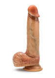 Renaissance Raphael Silicone Sliding Foreskin Dildo 9.5in - Caramel