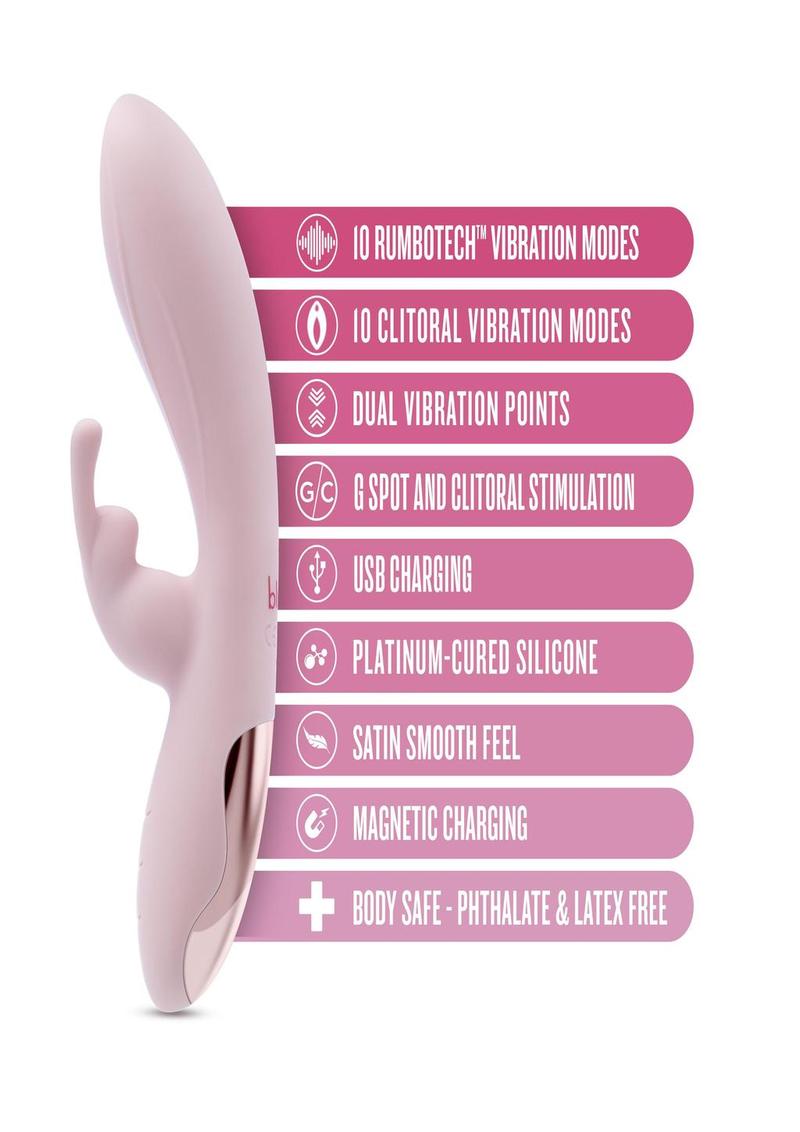 Blush Collection Morgan Rechargeable Silicone Rabbit Vibrator - Pink