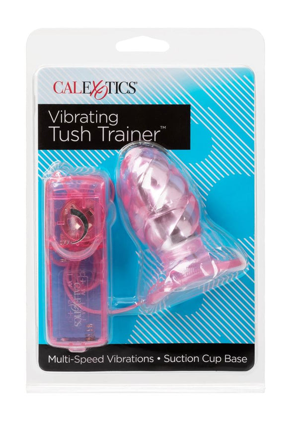 Tush Trainer Vibrating Butt Plug with Wired Remote Control - Pink
