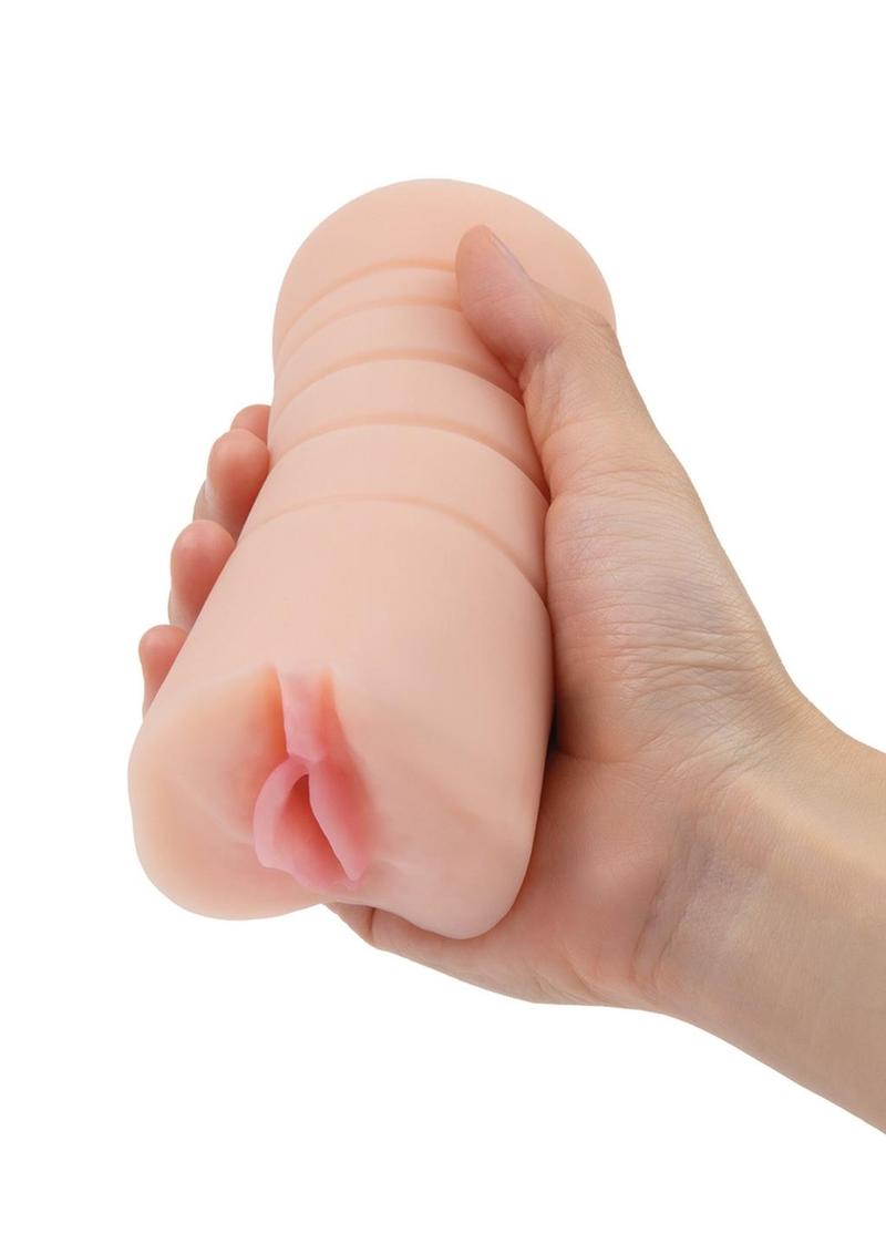 Zolo Stroke Off Vibrating Rechargeable Pussy Stroker - Vanilla