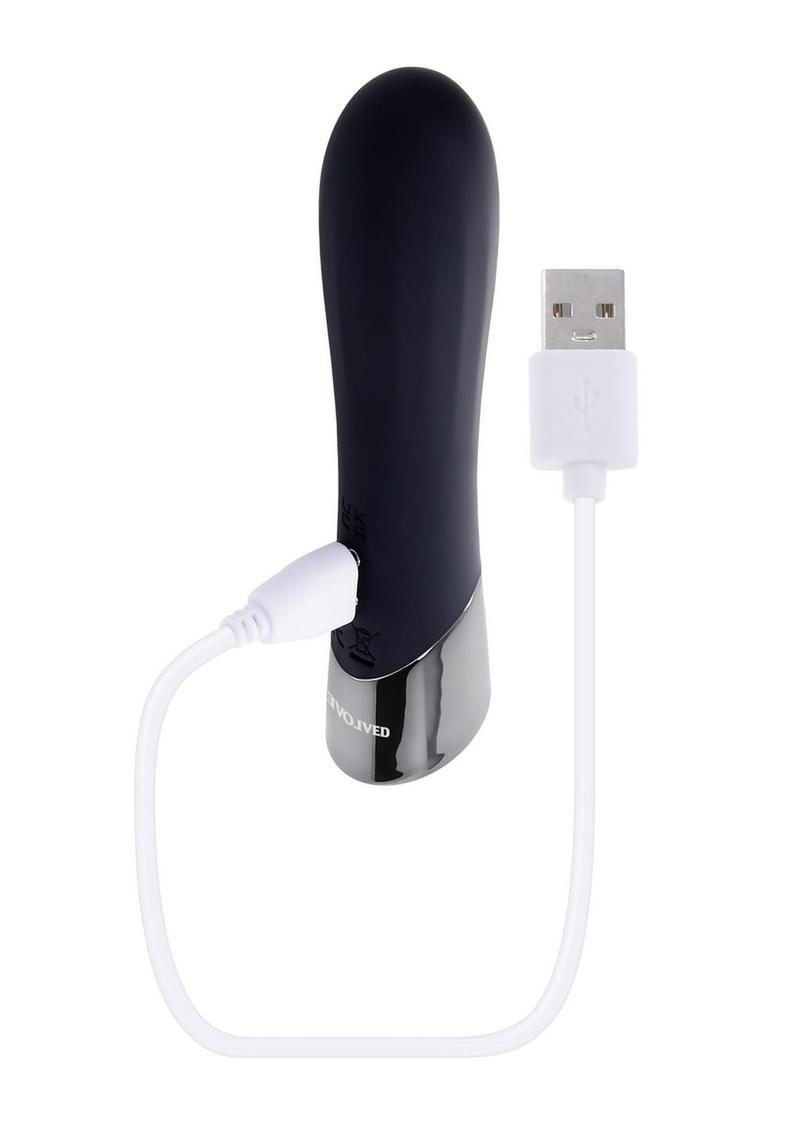 Back in Black Rechargeable Silicone Bullet - Black