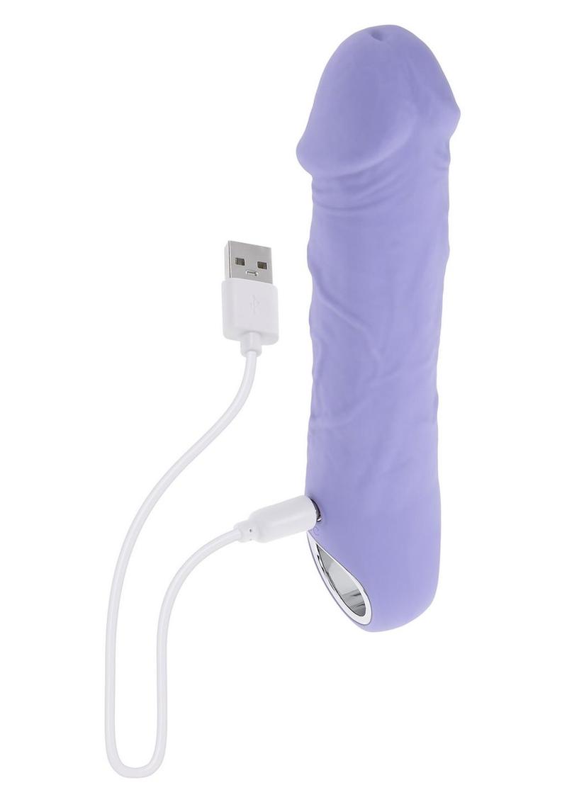Purple Fantasy Rechargeable Silicone Vibrator - Purple