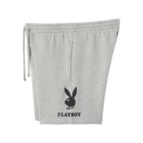 PLAYBOY Men's Double Bunny Sweat Shorts