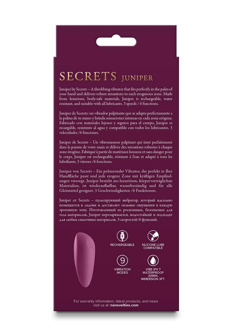 Secrets Juniper Rechargeable Silicone Massager - Magenta