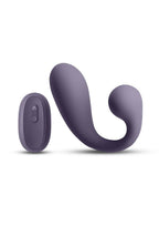 Secrets Maple Rechargeable Silicone G-Spot Warming Vibrator with Clitoral Stimulation and Remote Control - Purple