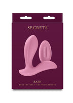 Secrets Rain Rechargeable Silicone Vibrator with Remote Control - Pink