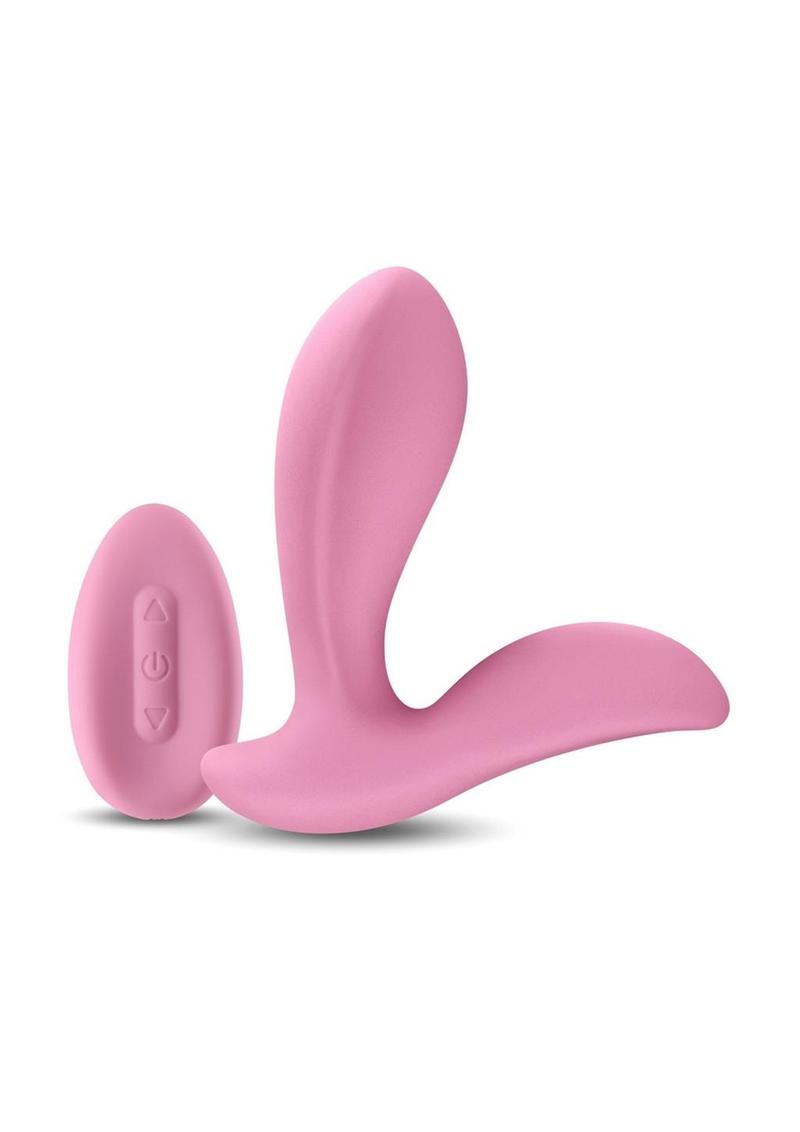 Secrets Rain Rechargeable Silicone Vibrator with Remote Control - Pink