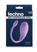 Techno Rave Rechargeable Silicone App Compatible Vibrator - Lavender