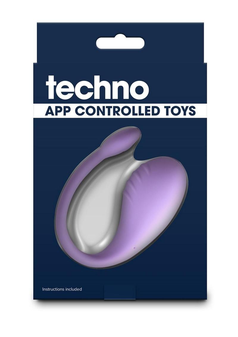 Techno Rave Rechargeable Silicone App Compatible Vibrator - Lavender