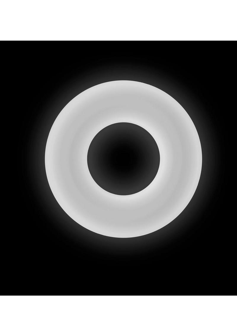 Firefly Bubble Ring Glow in The Dark Cock Ring - Medium - White