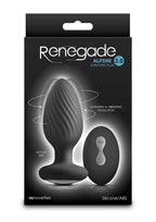 Renegade Alpine 2.0 Rechargeable Silicone Anal Plug with Remote Control - Black