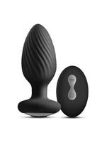 Renegade Alpine 2.0 Rechargeable Silicone Anal Plug with Remote Control - Black