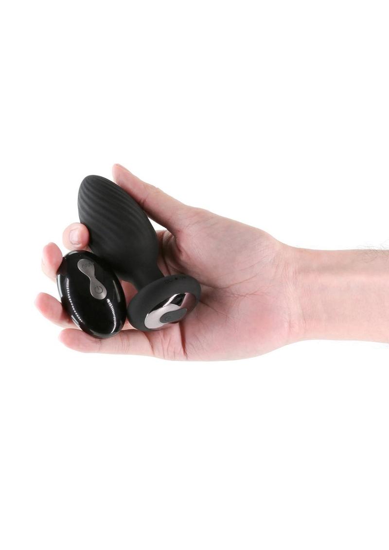 Renegade Alpine 2.0 Rechargeable Silicone Anal Plug with Remote Control - Black