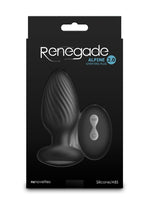 Renegade Alpine 2.0 Rechargeable Silicone Anal Plug with Remote Control - Black