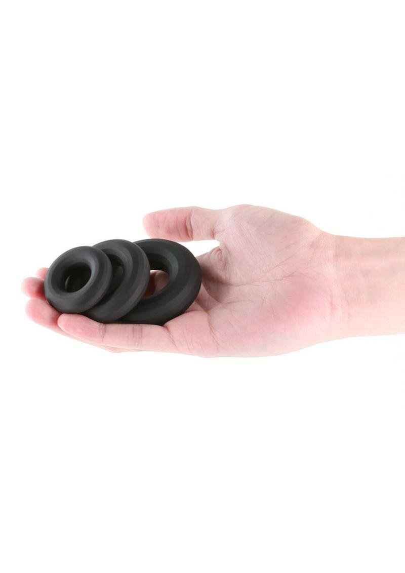 Renegade Fireman Silicone Rings Set (3 Piece) - Black