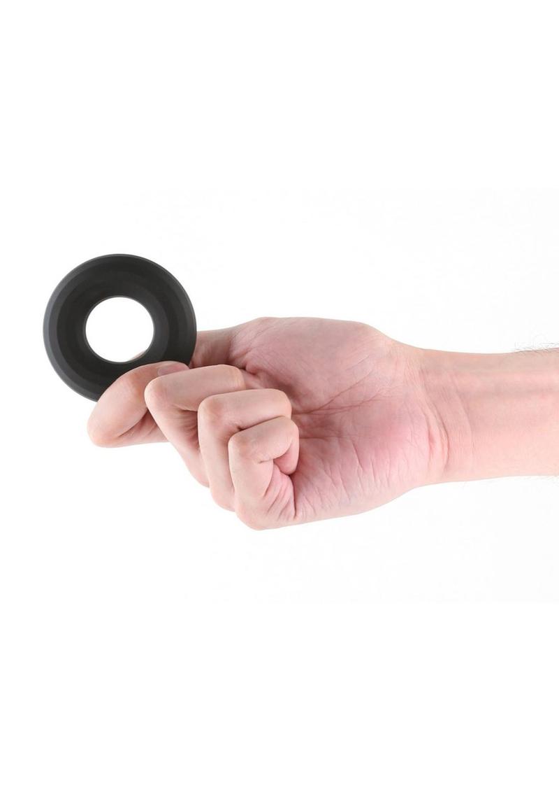 Renegade Fireman Ring Silicone Cock Ring - Large - Black