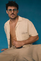 Crystal Palm Tree Linen Shirt