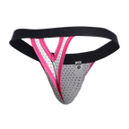 MOB Mesh Y Thong - White Pink