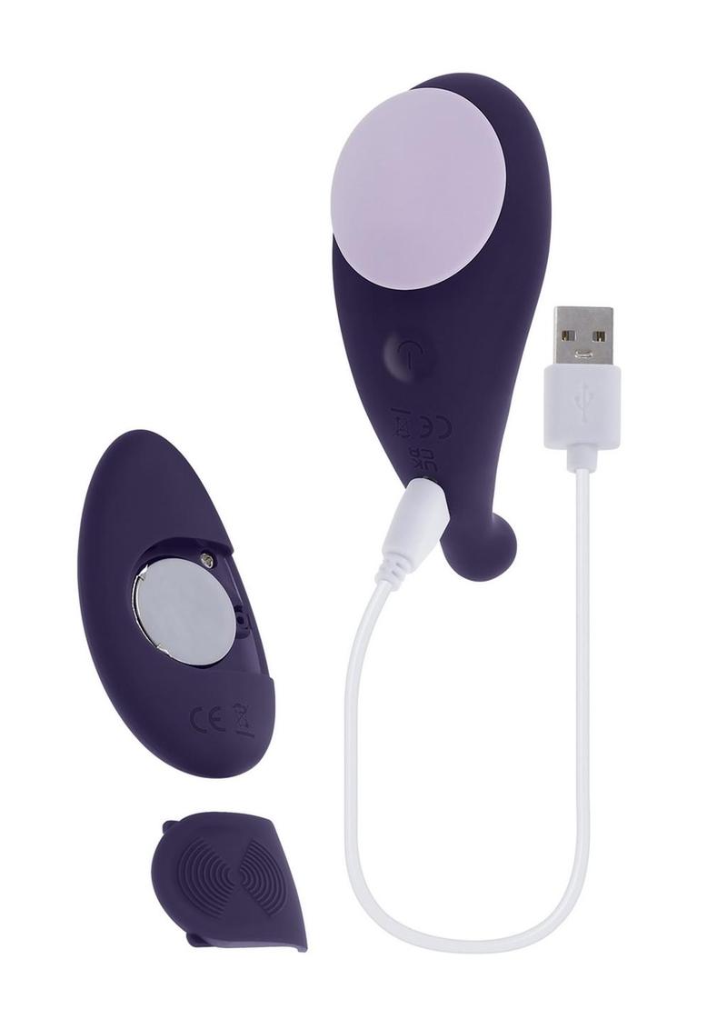 Panty Party Rechargeable Silicone Panty Vibrator with Remote Control - Purple