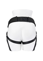 Gender X Double Rider Harness with Vibrating Ring - Black
