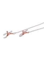 Sex & Miscielf Peaches 'n CreaMe Collar with Nipple Clamps - Ivory/Rose Gold