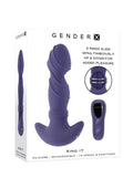 Gender X Ring It Rechargeable Silicone Anal Plug with Remote Control - Blue