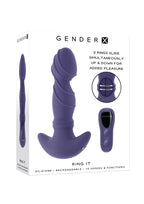 Gender X Ring It Rechargeable Silicone Anal Plug with Remote Control - Blue