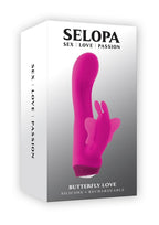 Selopa Butterfly Love Rechargeable Silicone Rabbit Vibrator - Pink