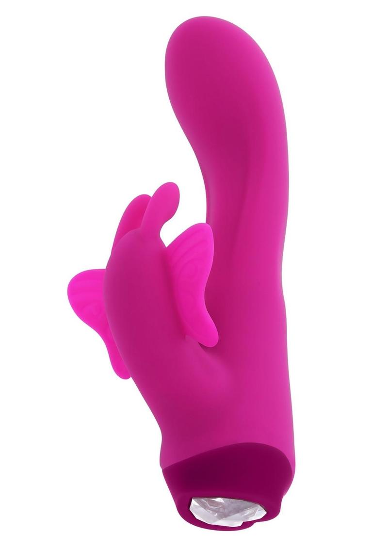 Selopa Butterfly Love Rechargeable Silicone Rabbit Vibrator - Pink