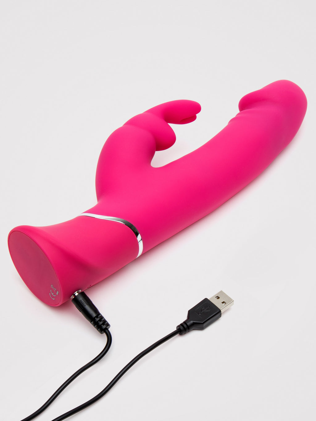 Happy Rabbit Realistic Double Dense Rabbit Vibrator - Pink
