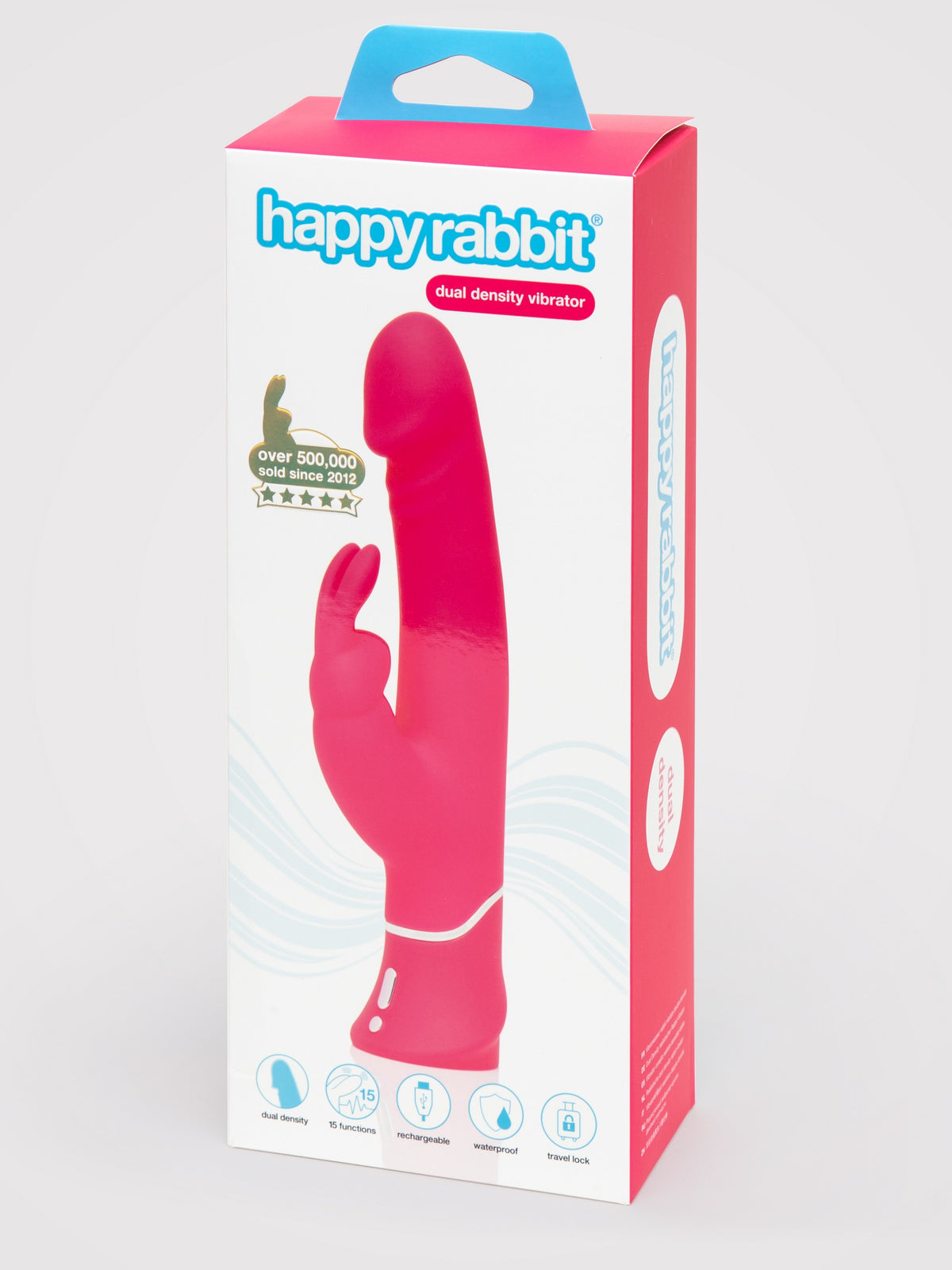 Happy Rabbit Realistic Double Dense Rabbit Vibrator - Pink
