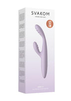Svakom CICI Plus 2 Rechargeable Silicone App Controlled G-Spot Warming Vibrator - Lavender
