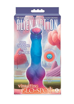 Alien Nation Glo-Spot Silicone Glow-in-The-Dark Vibrating Dildo - Blue/Pink