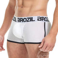 Brozil Ultra Glute and Bulge Enhancing Mesh Trunk White