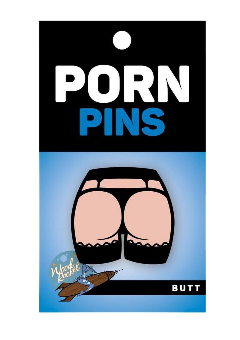 Butt Enamel Pin