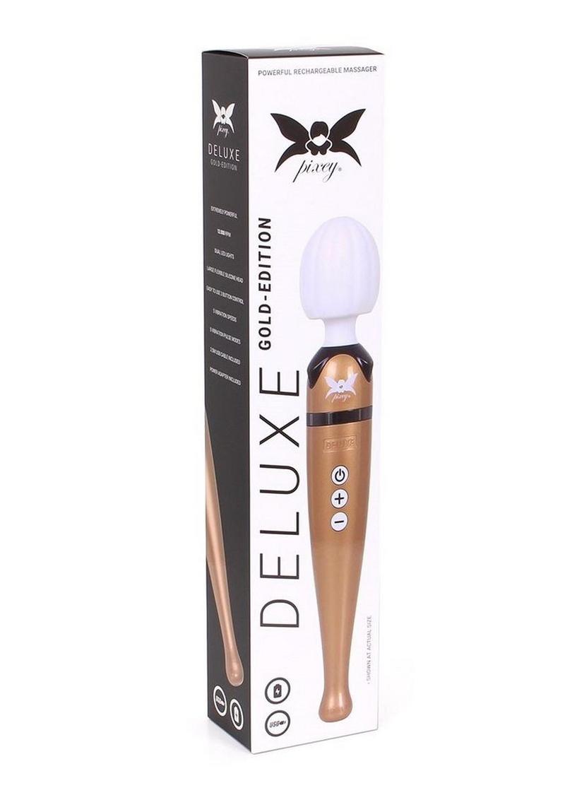 Pixey Deluxe Rechargeable Wand - Gold Edition