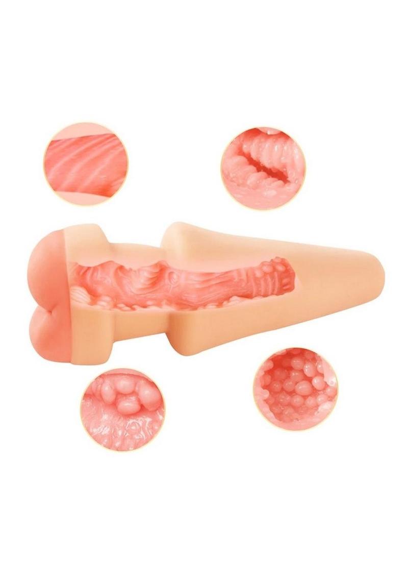 Kiotos Masturbator Dildo 2-in-1 - Buttplug & Ass - Vanilla