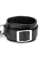 Lux Fetish Hog-Tie Spreader Bar with Detachable Wrist & Ankle Cuffs - Silver/Black