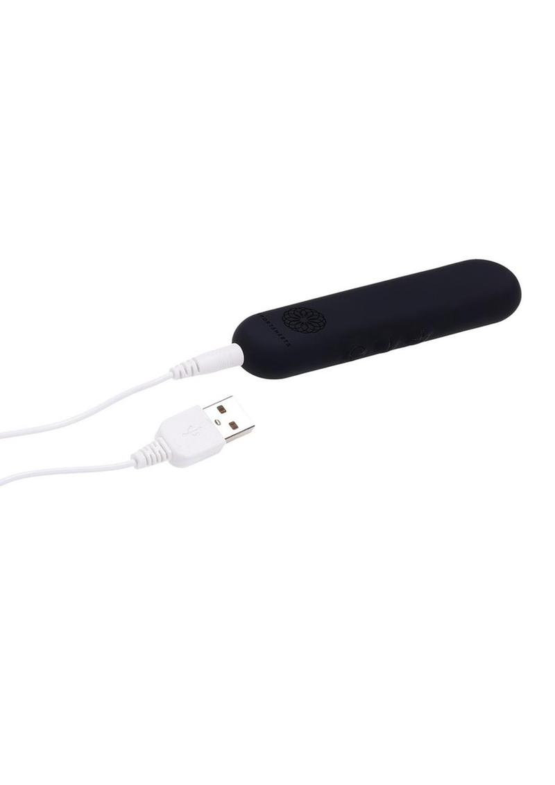 Pivot Flat Rechargeable Silicone Bullet - Black