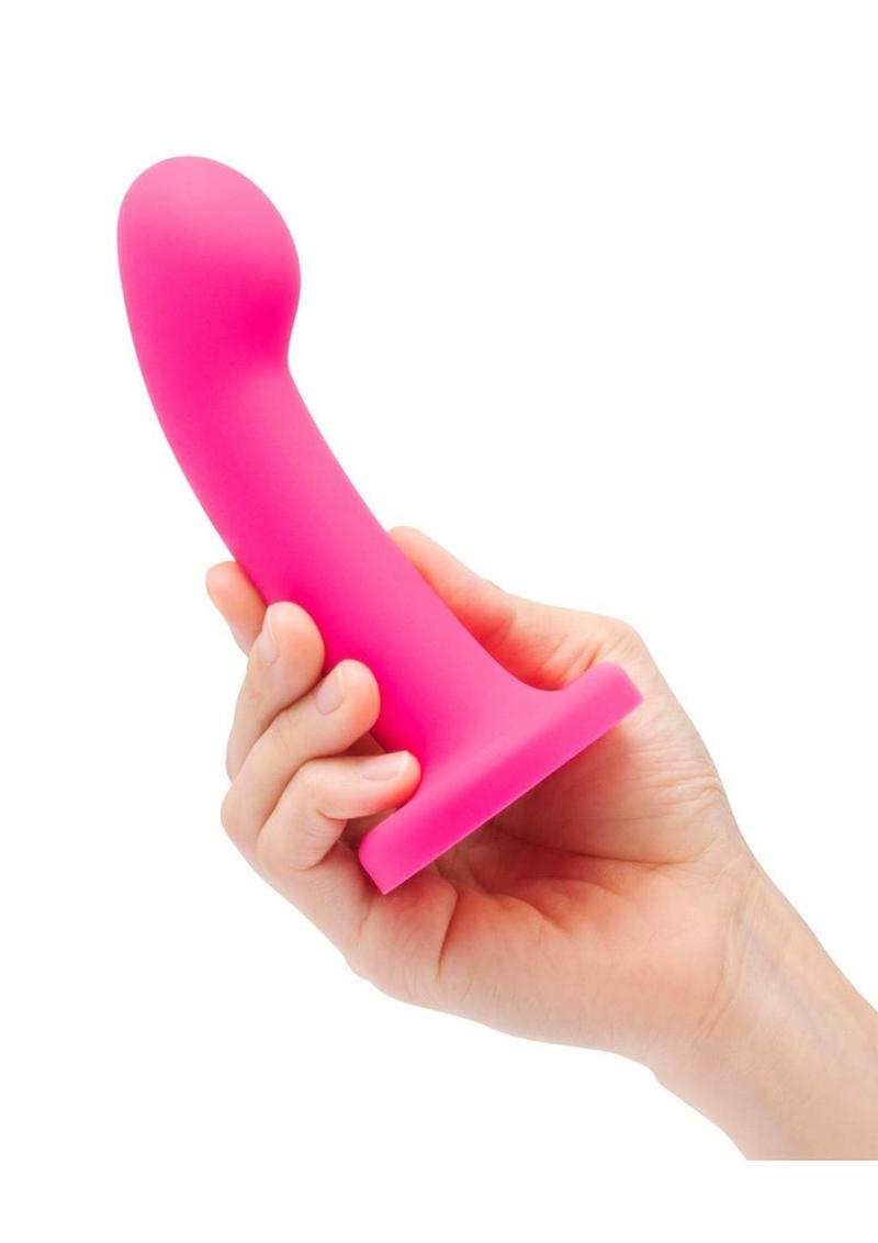 Together Toys POP Silicone Dildo 5.5in and Harness Set - Pink/Black